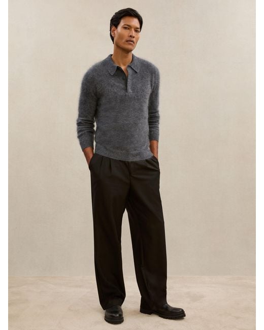 Reiss Multicolor Atelier Brushed-Cashmere Polo Jumper for men