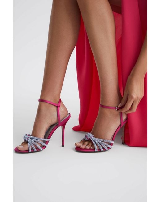 Reiss Estel - Pink Embellished Heeled Sandals, Us 7.5