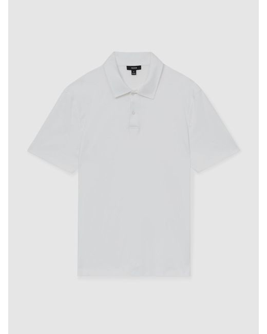 Reiss White Air-Water Cotton Polo Shirt for men