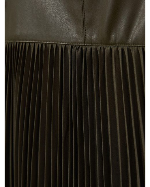 AMUR Green Pleated Maxi Dress