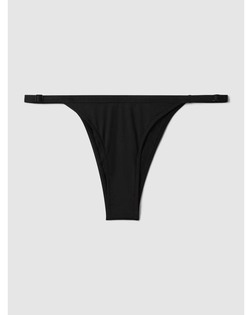 Bondi Born Black Adjustable Bikini Bottoms, - Resort & Holiday Wear