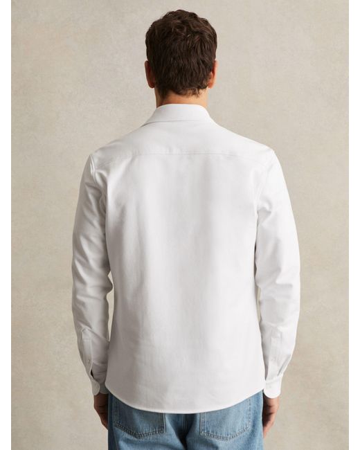 Reiss Natural Kappo Cotton-Twill Cutaway-Collar Overshirt for men