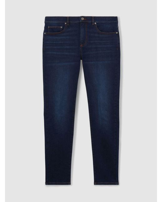 Reiss Blue Bleaker - Washed Dark Indigo Skinny-fit Jeans, 36 for men