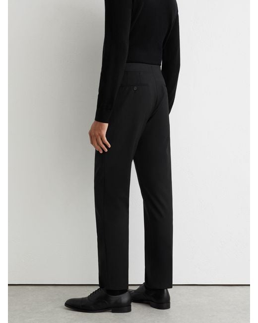 Reiss Promise - Black Tailored Fit Wool-blend Tailored-fit Suit Trousers, 42w X 33l (uk 42 L) for men