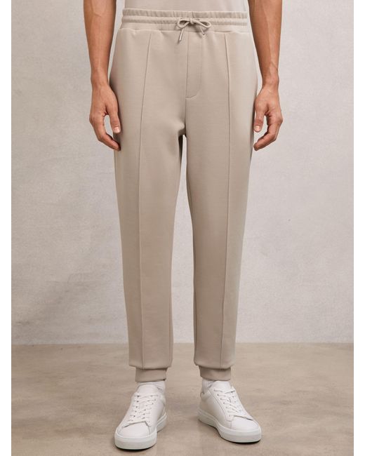 Reiss Natural Interlock Drawstring Joggers for men