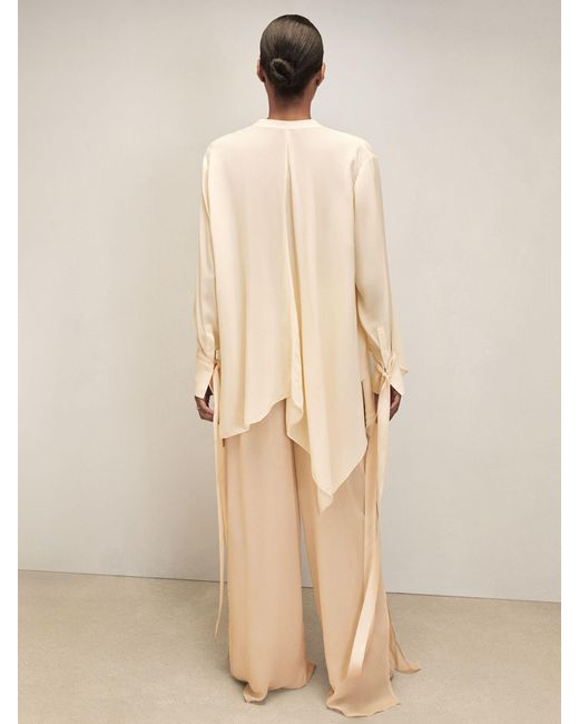 Reiss Natural Scarlet - Cream | Royal Ballet Tie-cuff Blouse, Us 8