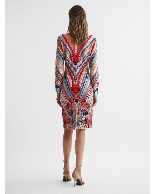 Raishma Red Embellished Mini Dress