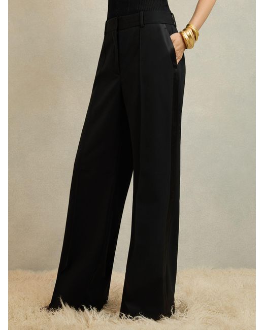 Reiss Natural Atelier Wide-Leg Tuxedo Trousers