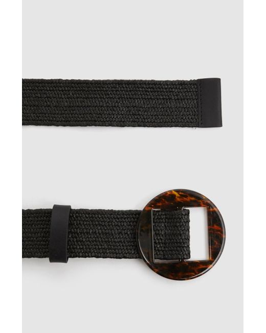 Reiss Rachel - Black Elasticated Woven Belt