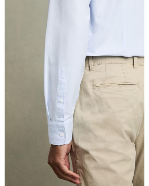 Reiss Blue Wash Button Down Oxford Shirt for men