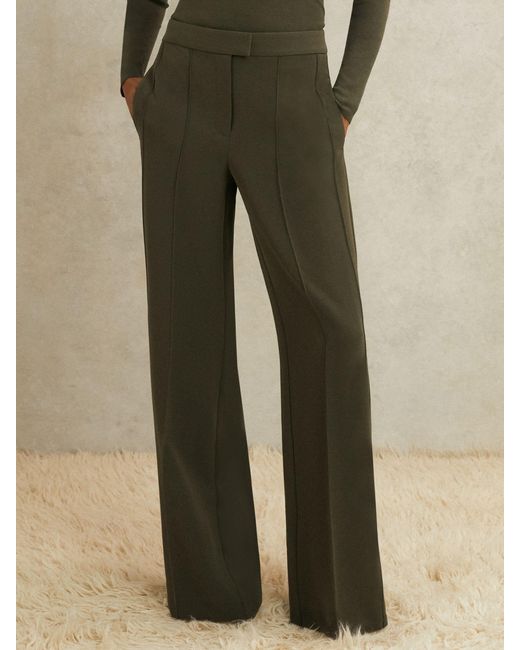 Reiss Natural Atelier Crepe Wide-Leg Trousers
