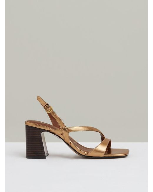 Reiss Multicolor Strappy Leather Heeled Sandals
