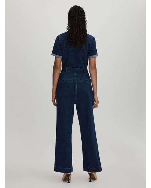 PAIGE Blue Anessa Jumpsuit Plain