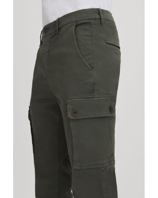Replay Green Slim Fit Cargo Trousers for men