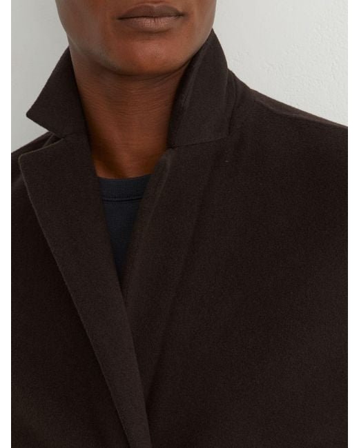 Reiss Black Wool-Blend Single-Breasted Epsom Coat for men