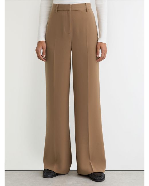 Reiss Natural Wide-Leg Tailored Trousers