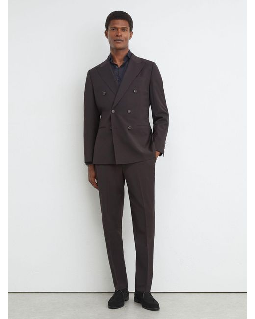 Reiss Black Blake Lace-Up Derby Shoes for men