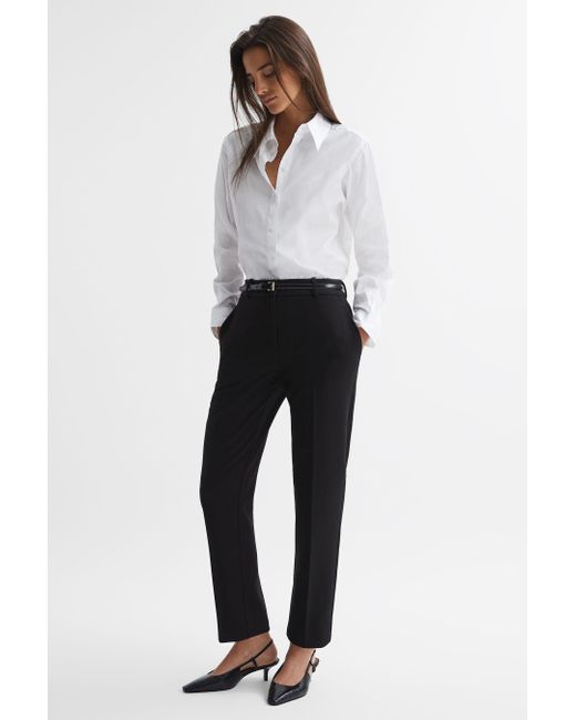 Reiss Gabi Black Petite Slim Fit Suit Trousers Lyst UK
