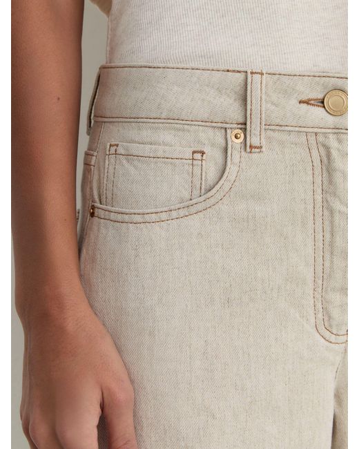Reiss Natural Wide-Leg Jeans With Hemp