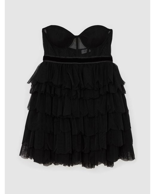 Reiss Tillie - Black | Royal Ballet Tulle Mini Dress, Us 4