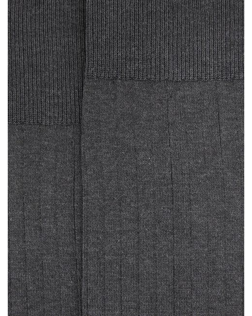 Reiss Black Fela - Charcoal Ribbed Socks, M/l for men