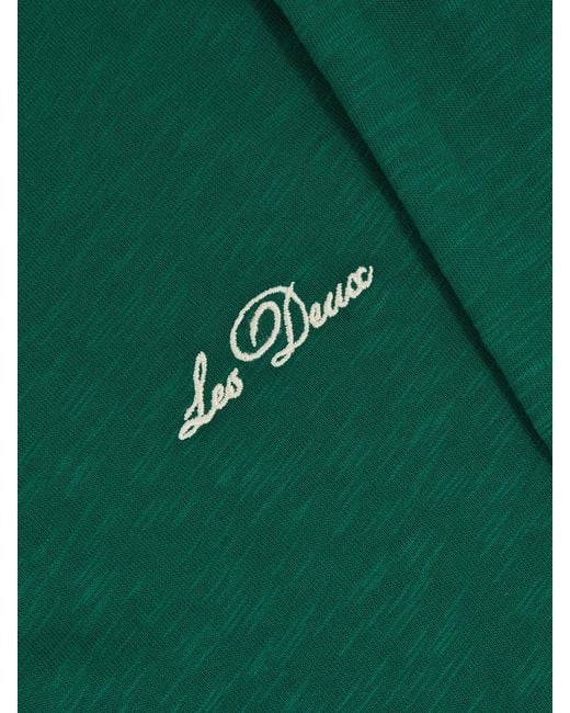 Les Deux Green Les Cotton Graphic-Print for men