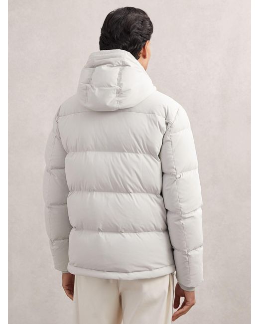 Reiss Natural Quilted Zip-Through Puffer Jacket for men