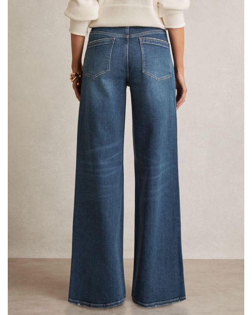 Reiss Blue Wide Leg Jeans