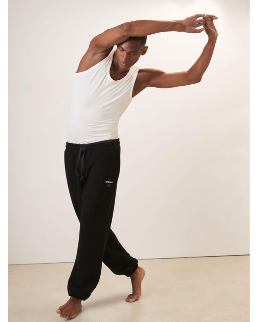 Reiss Jeté - Washed Black | Royal Ballet Cuffed Joggers, L for men