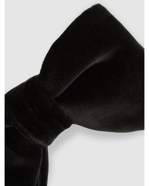 Reiss Black Velvet Bow Tie for men