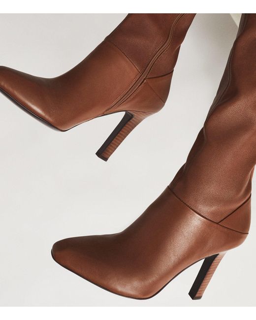 reiss knee high boots
