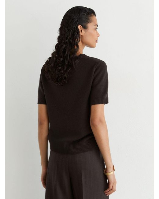 Reiss Black Cashmere Crew-Neck T-Shirt