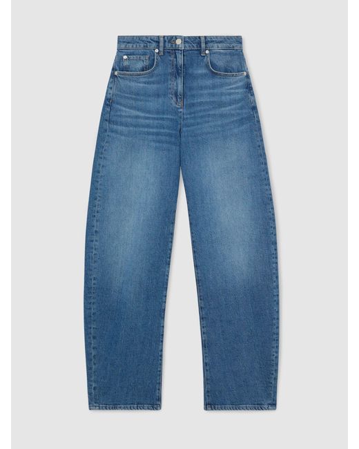 Reiss Blue Barrel-Leg Jeans