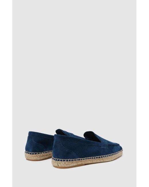 Reiss Blue Espadrille - Navy Suede Summer Shoes for men