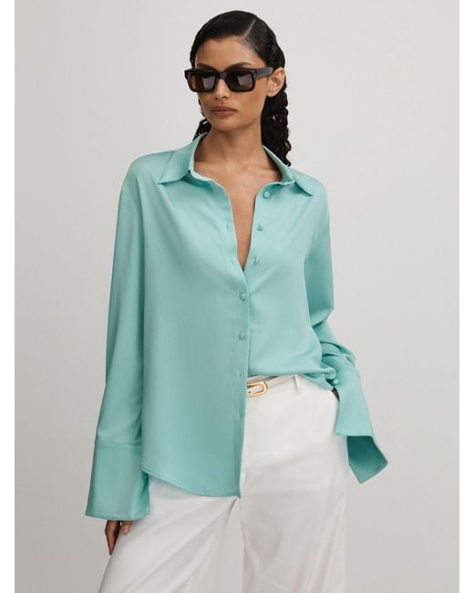 Anna Quan Green Japanese Satin Shirt