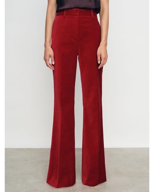 Reiss Petite Velvet Tuxedo-Stripe Flared Trousers