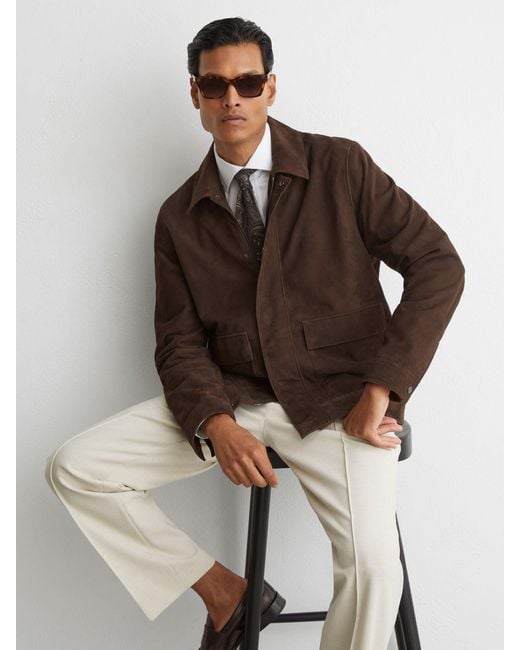 Messyweekend Brown Rectangle-Frame Sunes for men