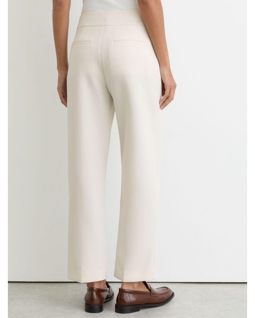 Reiss Natural Rosemary - Cream Welt-pocket Tapered Trousers, Us 2 L