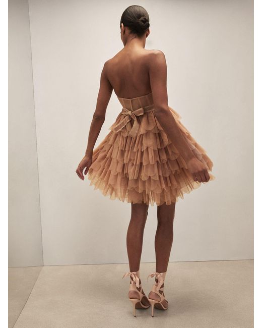 Reiss Natural Tillie - Pink | Royal Ballet Tulle Mini Dress, Us 0