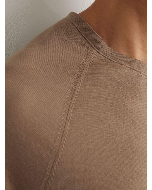 Reiss Natural Merino Wool Raglan-Sleeve T-Shirt for men