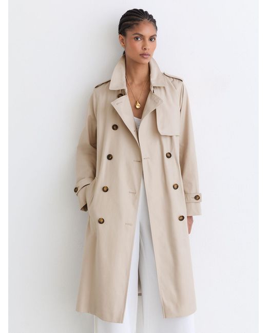Reiss Natural Hooded Insert Trench Coat