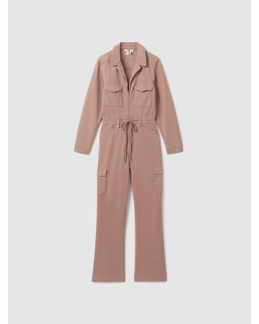 PAIGE Natural Denim Jumpsuit