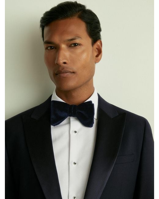 Reiss Black Hike - Navy Velvet Bow Tie, One for men