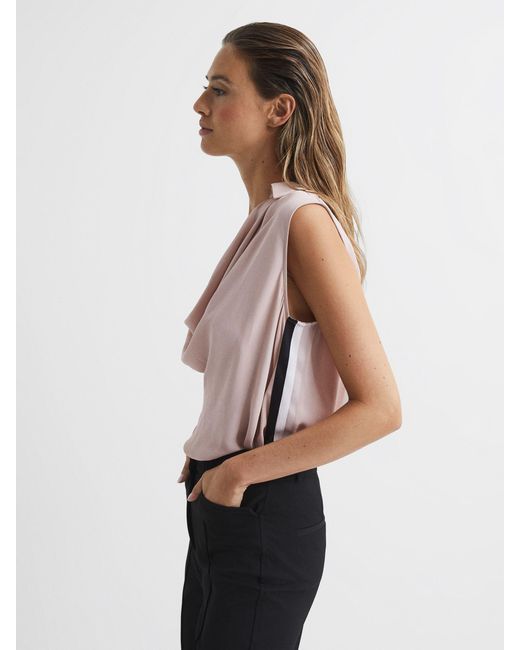 Reiss Natural Ameliee Blouse Tri Stripe
