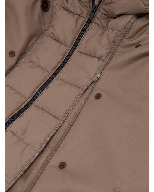 Reiss Natural Hooded Insert Trench Coat