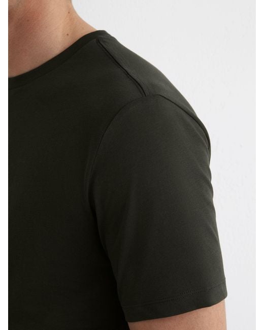 Reiss Black Bless - Oxidised Green Cotton Crew-neck Tailored-fit T-shirt, S for men