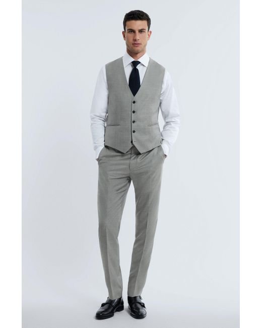 ATELIER Gray Wool Cashmere Single Breasted Waistcoat for men