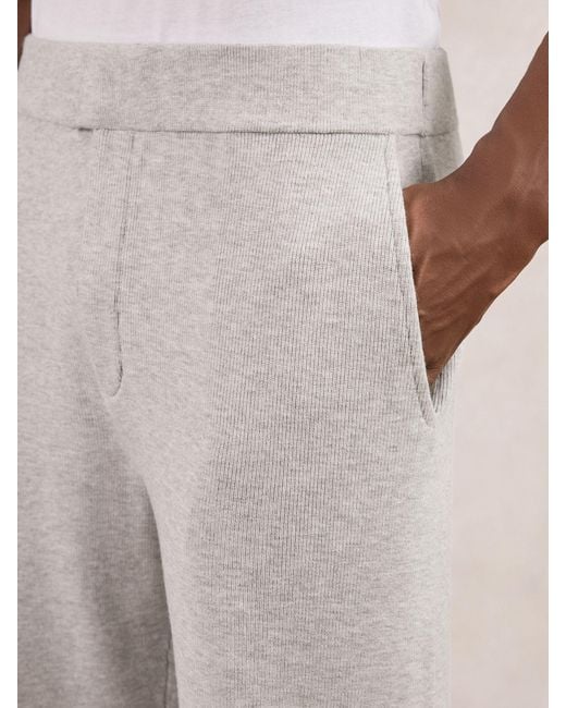 Reiss Natural Tapered Fit Knitted Trousers for men