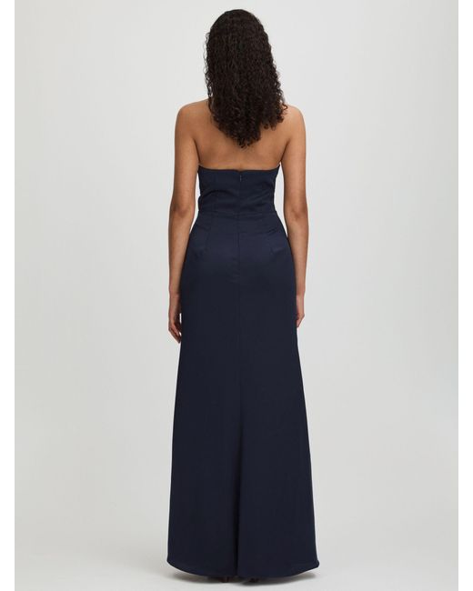 Halston Heritage Blue Halter Neck Maxi Dress