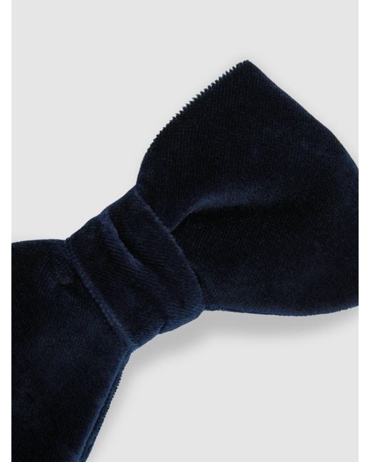 Reiss Black Hike - Navy Velvet Bow Tie, One for men